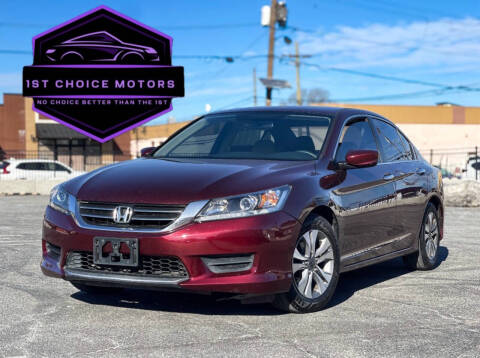 2014 Honda Accord for sale at 1st Choice Motors in Paterson NJ