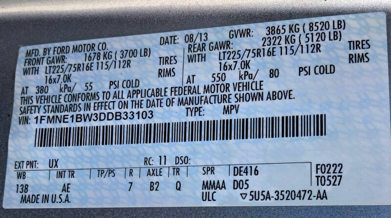 2013 Ford E-Series E-150 XL