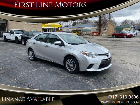 2015 Toyota Corolla for sale at First Line Motors in Jamestown IN