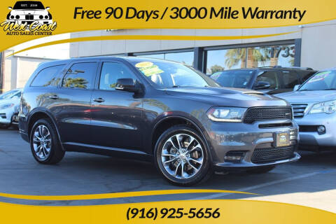2019 Dodge Durango for sale at West Coast Auto Sales Center in Sacramento CA