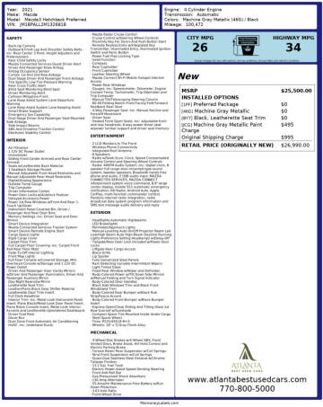 2021 Mazda Mazda3 Hatchback Preferred