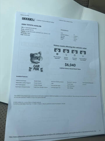 2006 Toyota Avalon XL