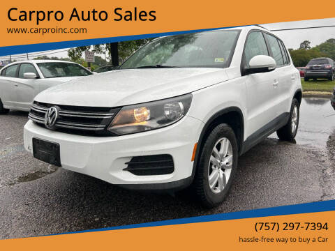 2016 Volkswagen Tiguan for sale at Carpro Auto Sales in Chesapeake VA