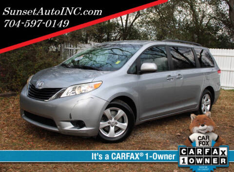 2013 Toyota Sienna for sale at Sunset Auto in Charlotte NC