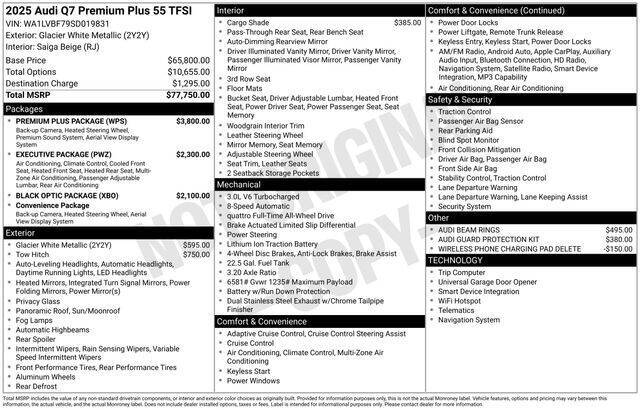 2025 Audi Q7 quattro Premium Plus 55 TFSI