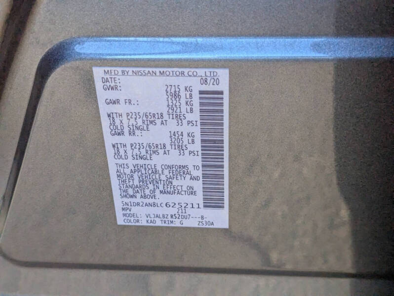 2020 Nissan Pathfinder S