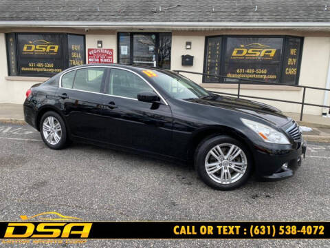 2013 Infiniti G37 Sedan for sale at DSA Motor Sports Corp in Commack NY