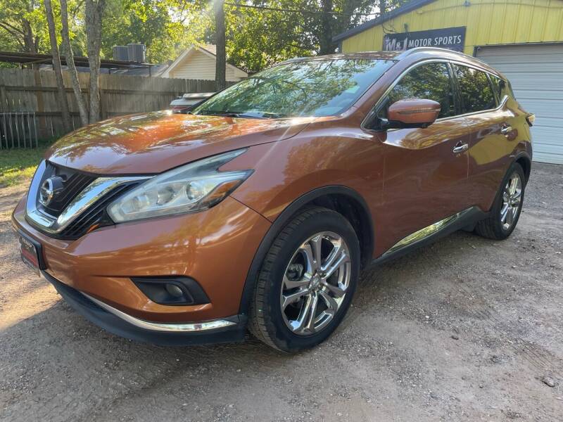 2016 Nissan Murano for sale at M & J Motor Sports in New Caney TX