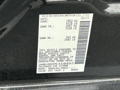 2023 Nissan Altima 2.5 SV