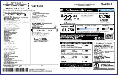 2019 Chrysler Pacifica LX