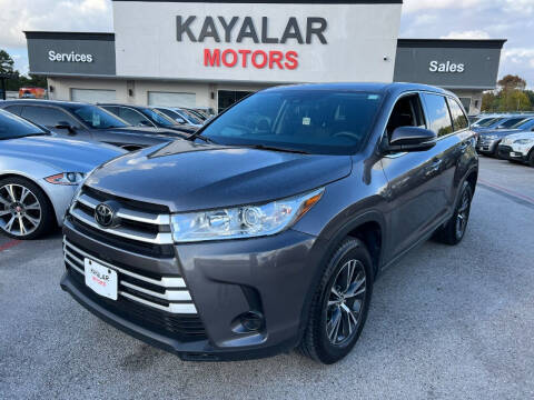 2018 Toyota Highlander for sale at KAYALAR MOTORS in Houston TX