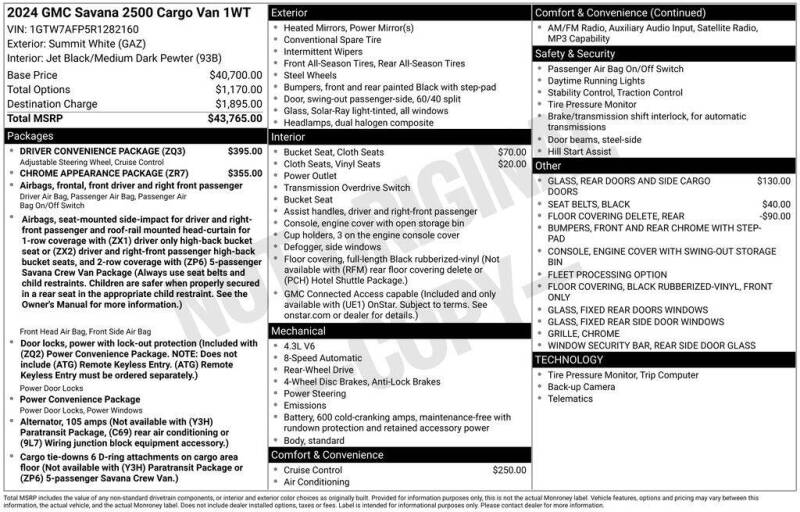2024 GMC Savana 2500