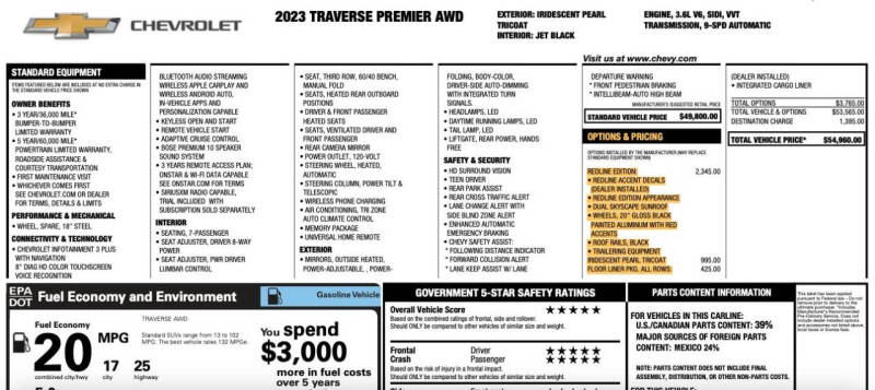 2023 Chevrolet Traverse Premier