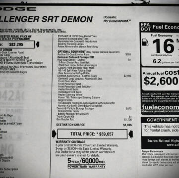 2018 Dodge Challenger SRT Demon