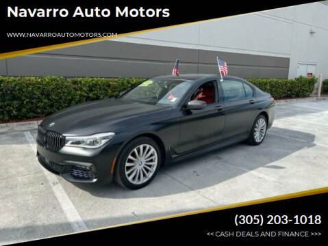 2017 BMW 7 Series for sale at Navarro Auto Motors in Hialeah FL