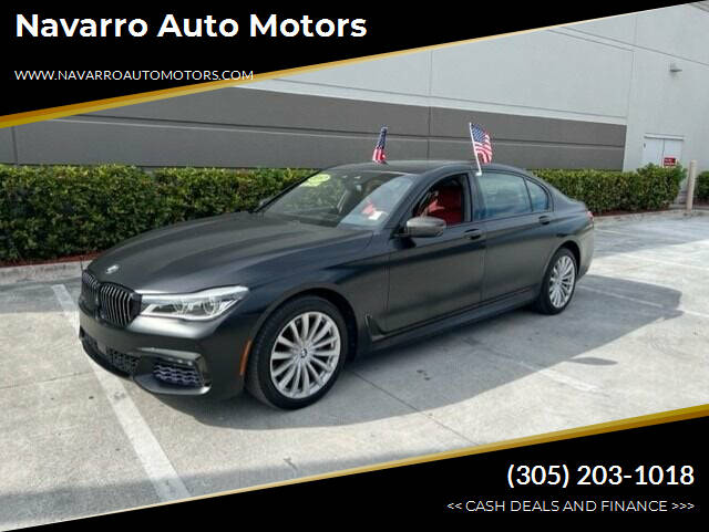 2017 BMW 7 Series for sale at Navarro Auto Motors in Hialeah FL