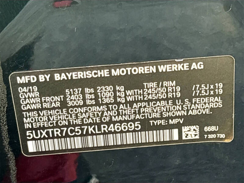 2019 BMW X3 sDrive30i