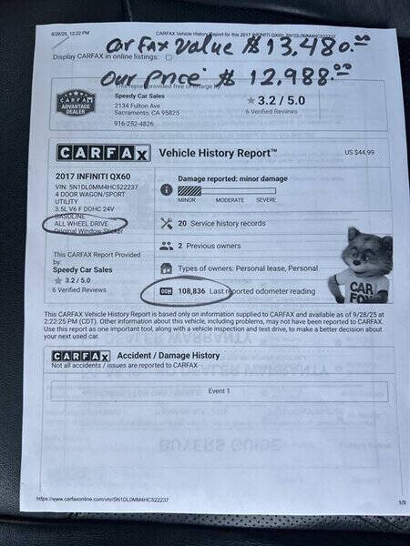2017 Infiniti QX60