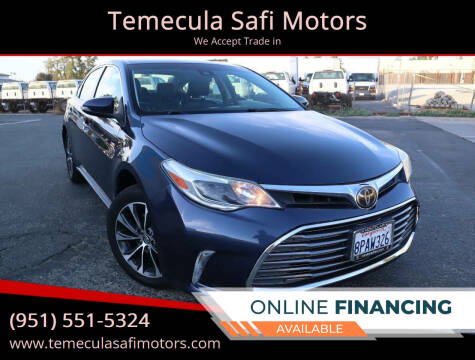 2018 Toyota Avalon for sale at Temecula Safi Motors in Temecula CA