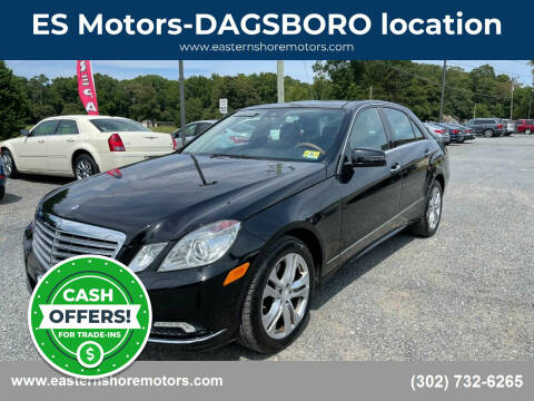 2010 Mercedes-Benz E-Class for sale at ES Motors-DAGSBORO location in Dagsboro DE