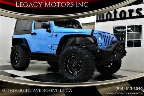 2018 Jeep Wrangler JK for sale at Legacy Motors Inc in Roseville CA