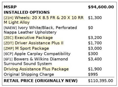 2017 BMW 7 Series 750i