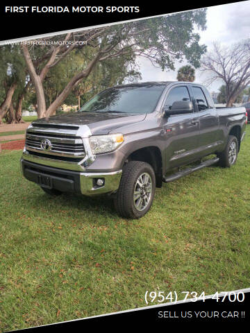 2016 Toyota Tundra for sale at FIRST FLORIDA MOTOR SPORTS in Pompano Beach FL