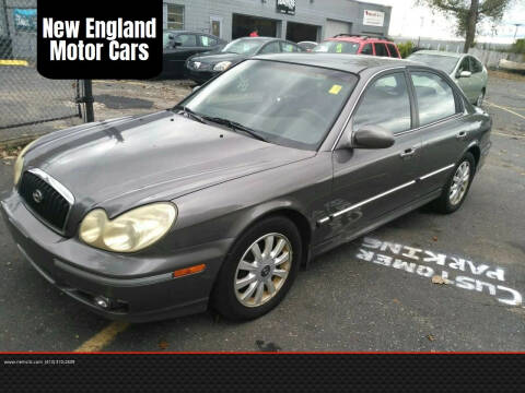 2002 Hyundai Sonata for sale at New England Motor Cars in Springfield MA