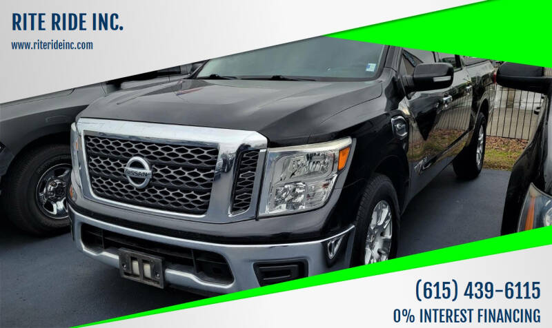 2017 Nissan Titan for sale at RITE RIDE INC. in Murfreesboro TN