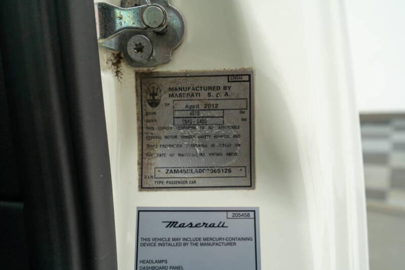 2012 Maserati GranTurismo S Automatic