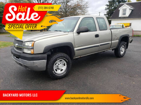 2003 Chevrolet Silverado 2500HD for sale at BACKYARD MOTORS LLC in York PA