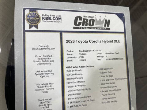 2026 Toyota Corolla Hybrid