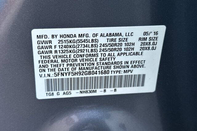 2016 Honda Pilot Touring