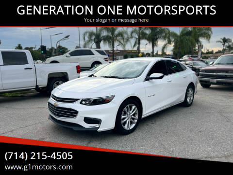2018 Chevrolet Malibu for sale at GENERATION ONE MOTORSPORTS in La Habra CA