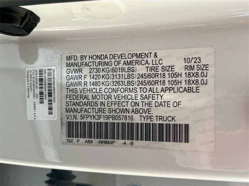 2023 Honda Ridgeline Sport