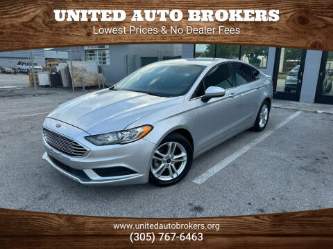 2018 Ford Fusion for sale at UNITED AUTO BROKERS in Hollywood FL