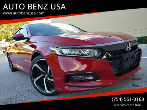 2020 Honda Accord for sale at AUTO BENZ USA in Fort Lauderdale FL