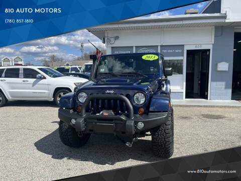 2013 Jeep Wrangler Unlimited for sale at 810 AUTO MOTORS in Abington MA
