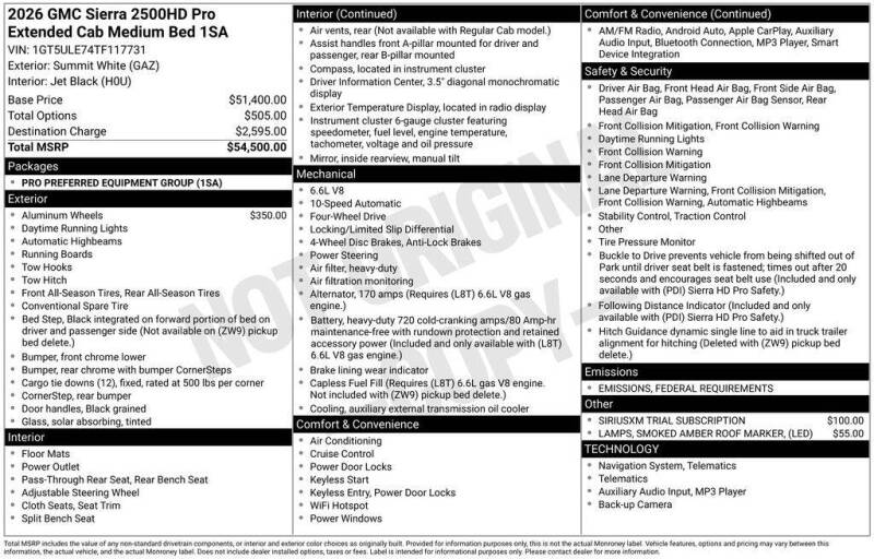 2026 GMC Sierra 2500HD