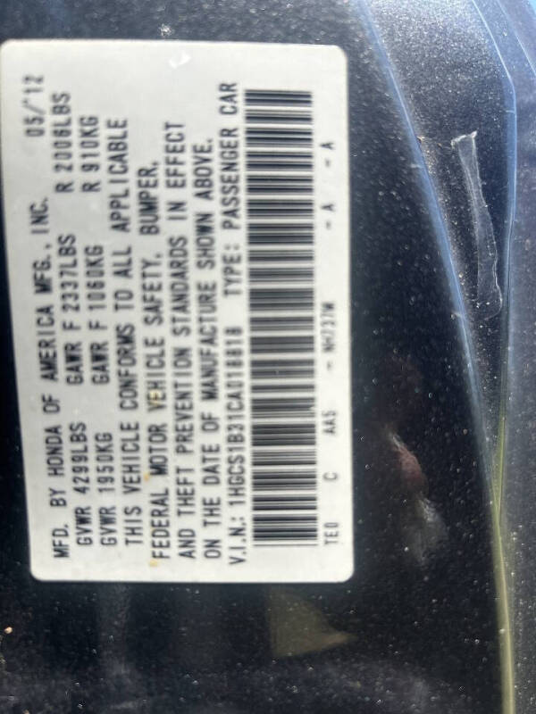2012 Honda Accord LX-S