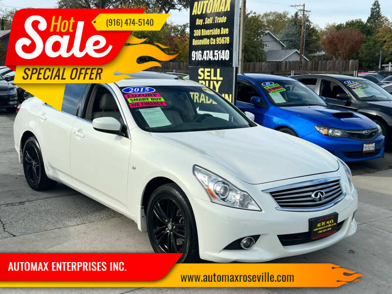 2015 Infiniti Q40 for sale at AUTOMAX ENTERPRISES INC. in Roseville CA