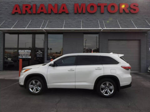 2014 Toyota Highlander for sale at Ariana Motors LLC- Boulder highway in Las Vegas NV