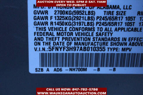 2010 Honda Pilot Touring w/Navi w/DVD