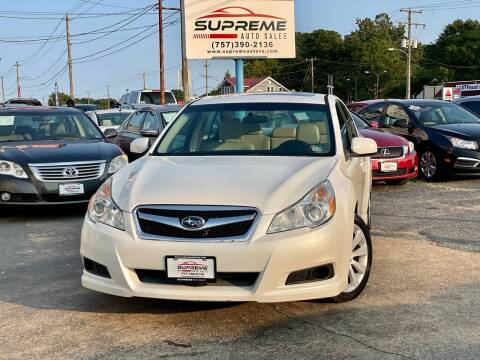2011 Subaru Legacy for sale at Supreme Auto Sales in Chesapeake VA