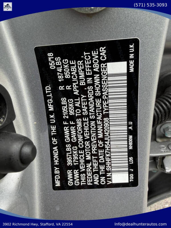 2018 Honda Civic EX