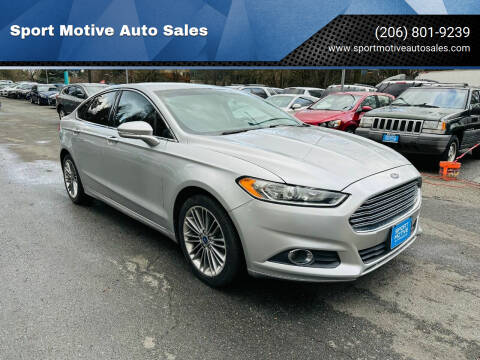 2013 Ford Fusion for sale at Sport Motive Auto Sales in Seattle WA