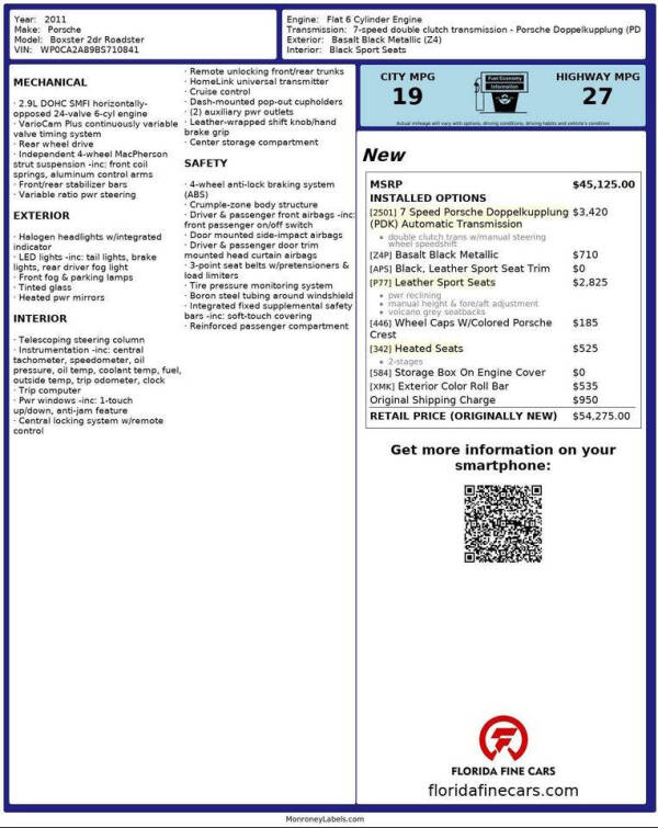 2011 Porsche Boxster