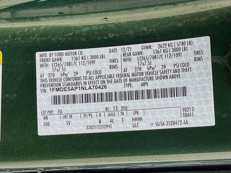 2022 Ford Bronco Black Diamond