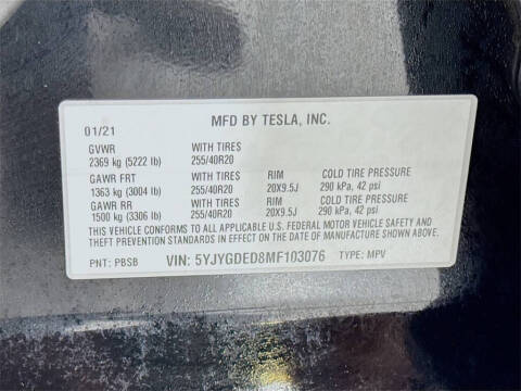 2021 Tesla Model Y Standard Range