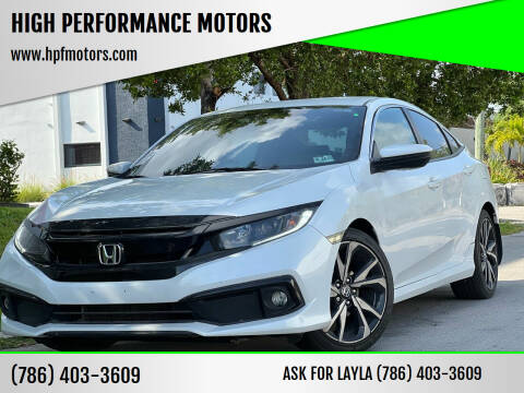 2019 Honda Civic for sale at HIGH PERFORMANCE MOTORS in Hollywood FL
